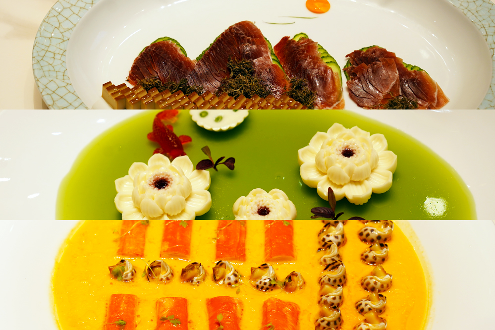 大觀樓長聯(lián)宴。從上至下依次為北走蜿蜒、九夏芙蓉、蟹嶼螺洲。供圖