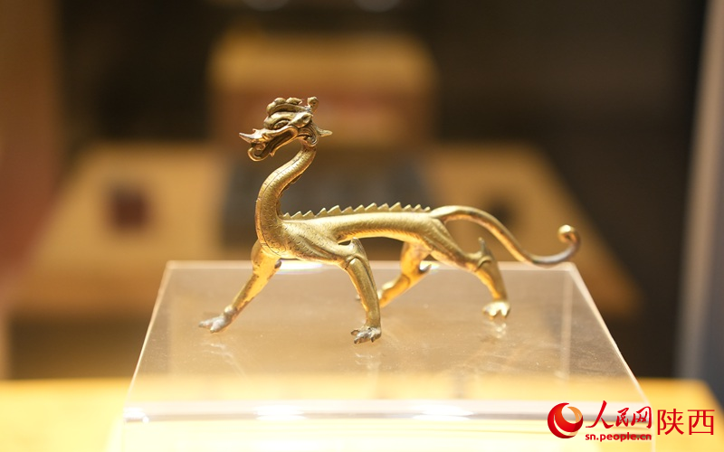 唐代·鎏金走龍。人民網(wǎng)記者 李志強(qiáng)攝
