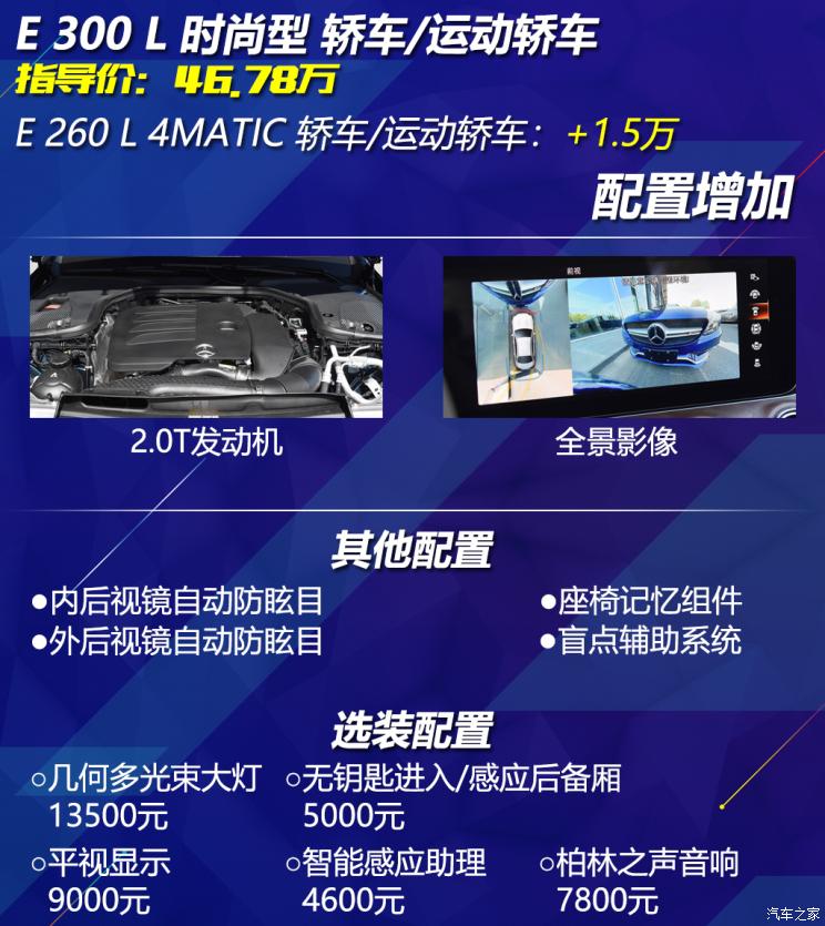 北京奔馳 奔馳E級 2021款 E 300 L 時(shí)尚型